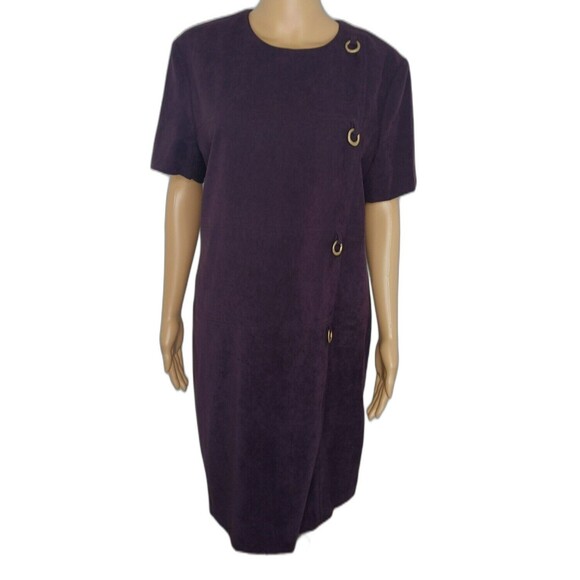 Sag Harbor Modest Casual Party Velvety Dress Sheath Classic Women's Size 12 - Picture 2 of 7